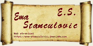 Ema Stančulović vizit kartica